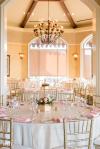 Blush pink wedding tables | Gold and pink wedding centerpiece